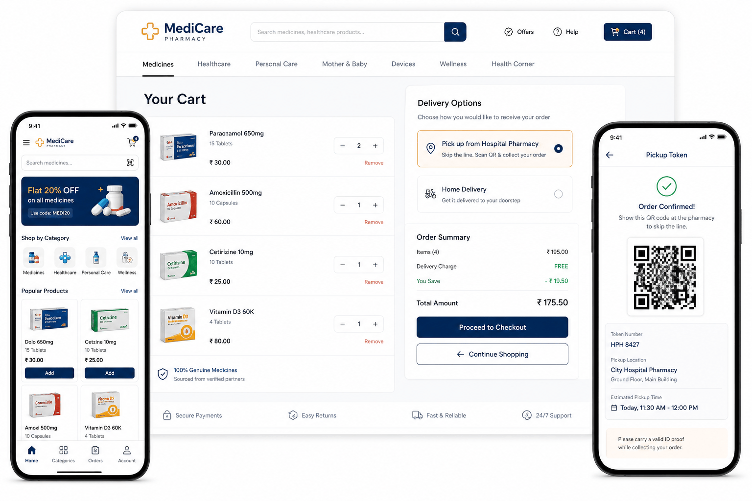 Healthcare E-Commerce screenshot